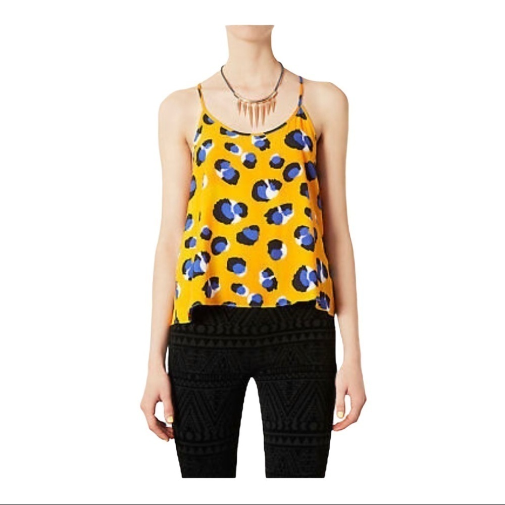 Top Shop Leopard Sprint Pleat Suntop